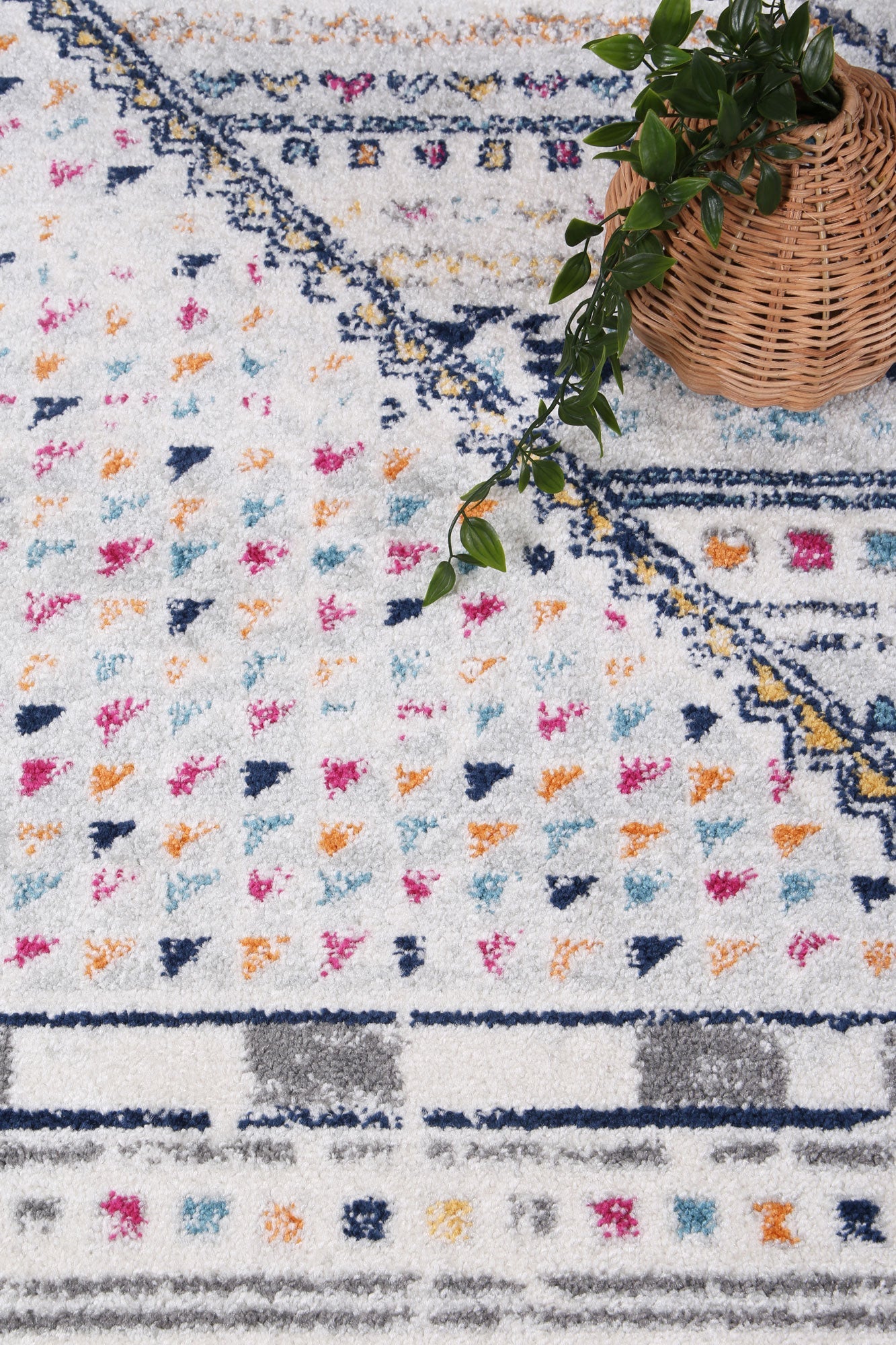 Durable Multi Tribal Polypropylene Rug from Turkey