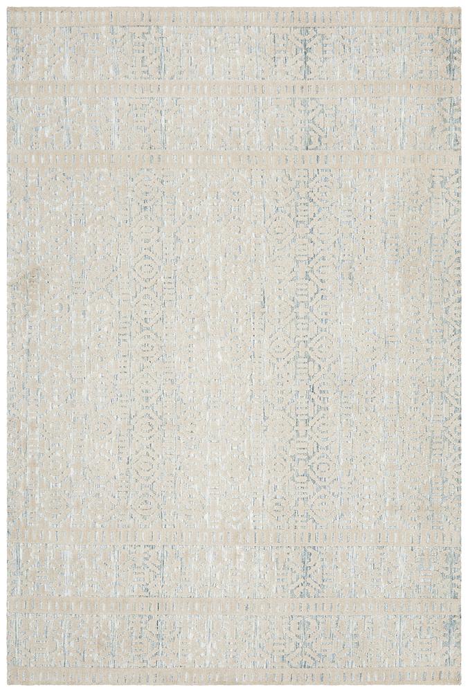 Levi Lucy High - Pile Blue Green Microfibre Polyester Rug