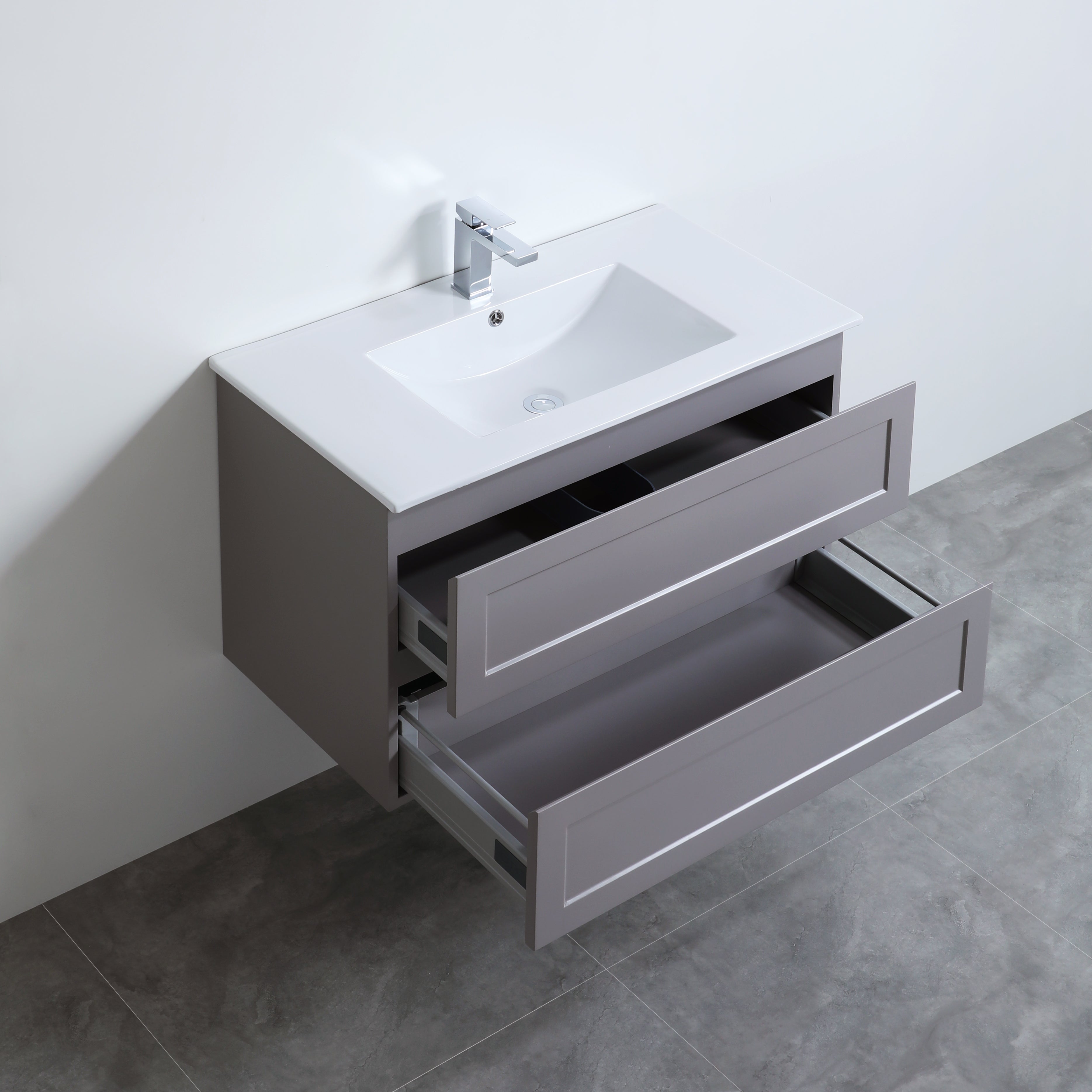 900mm Matte Grey Fremantle Wall - Hung PVC Vanity Cabinet