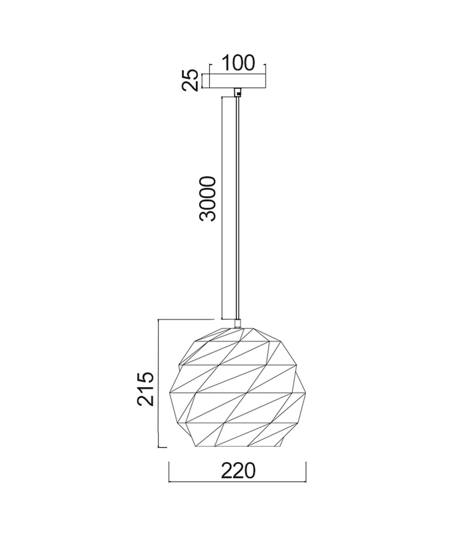 Hot Sale! Interior Iron Dome Origami Style Single Pendant Lights