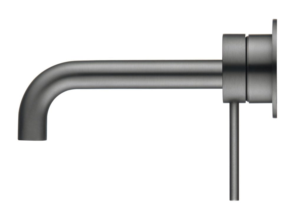 Hot Deal: 2P Mica Curved Wall-Spout Combo in Brushed Gun Metal