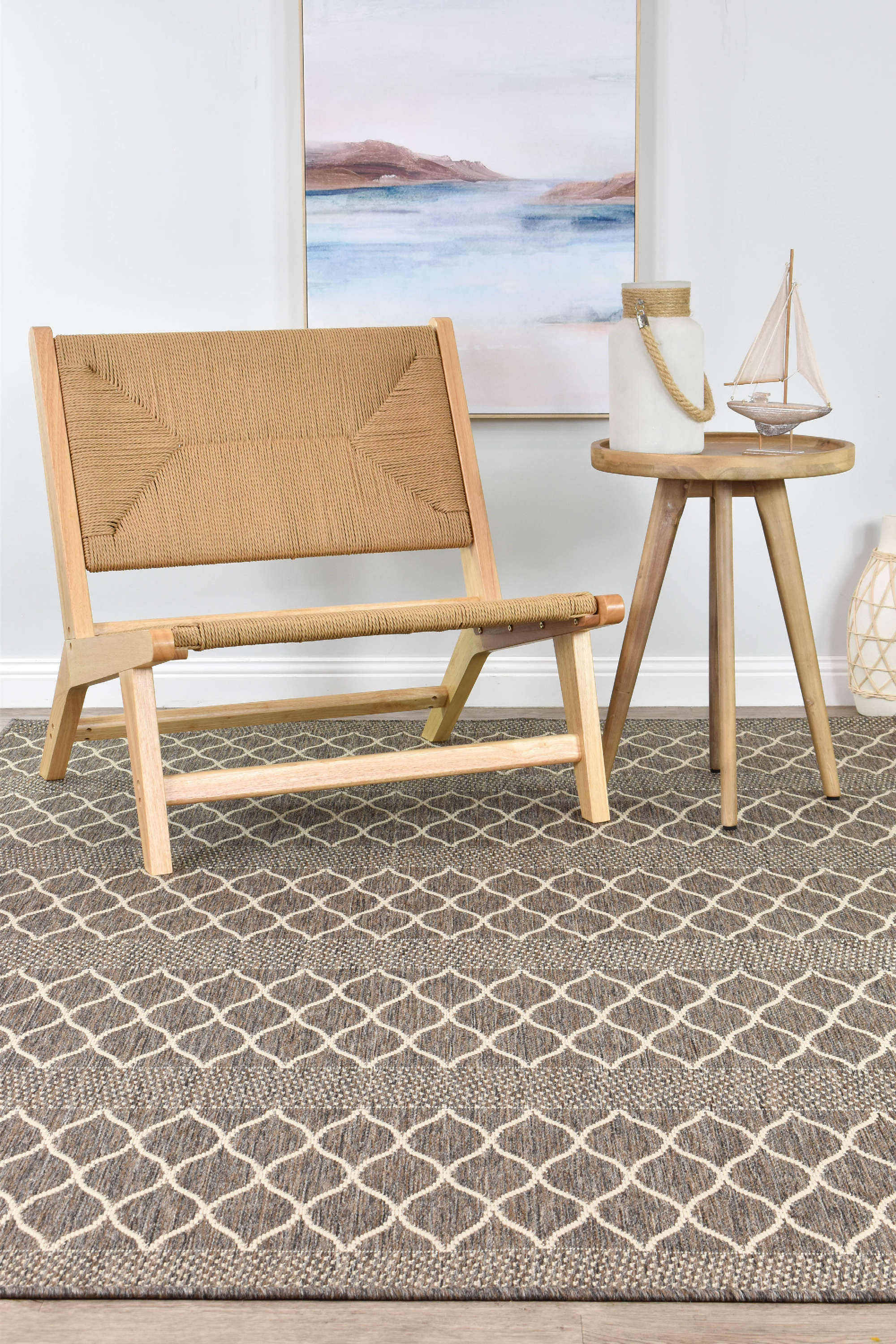 Durable Washable Alaska Grey Rug in Various Sizes - 6826-W71E