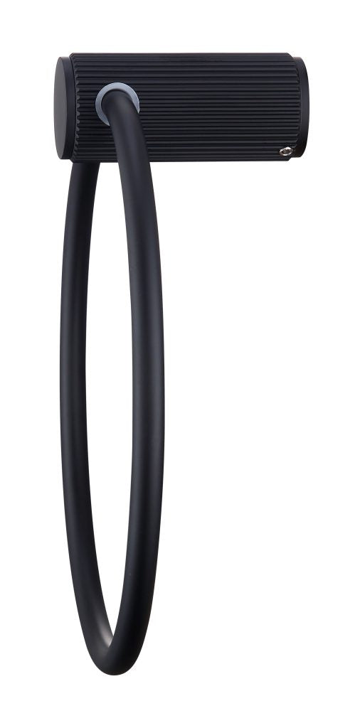 Black Mica Fluted Towel Ring - Stylish Bathroom Upgrade