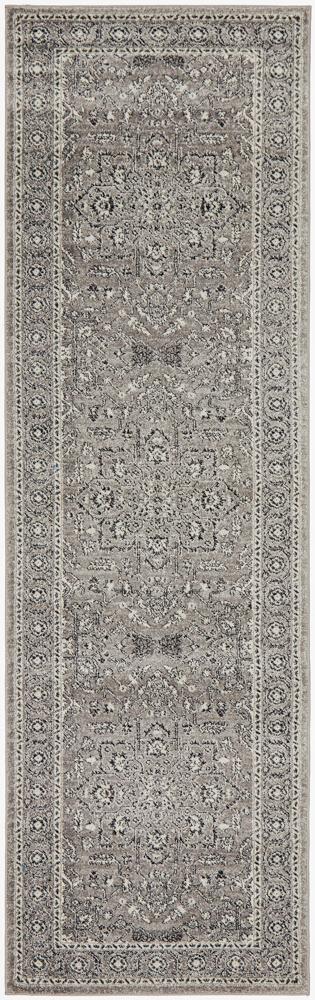 Stylish Evoke Stone Grey Transitional Heat - Set Polypropylene Rug