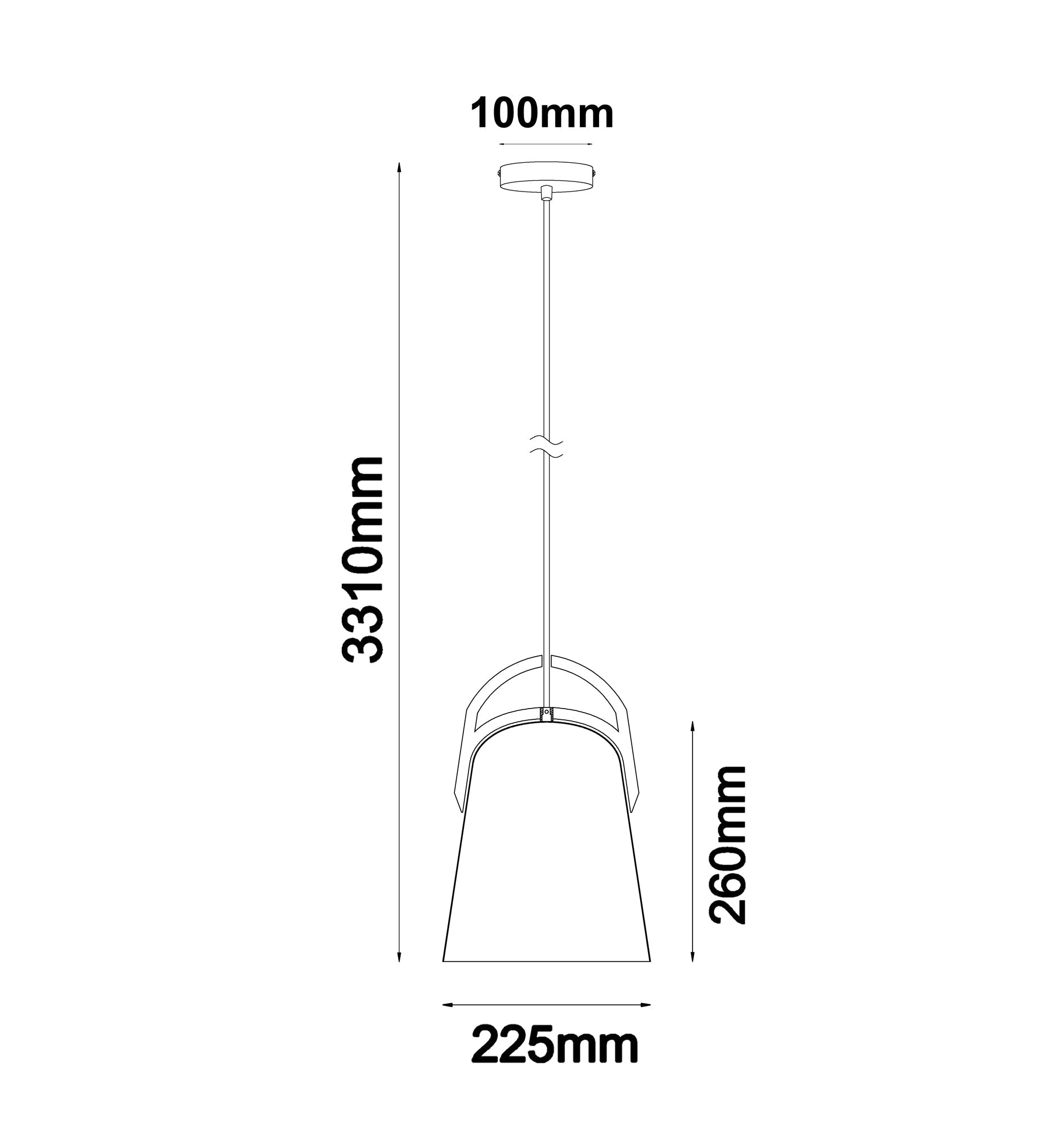 LEGNA Retro Aluminium Ellipse-shaped Single Interior Pendant Light