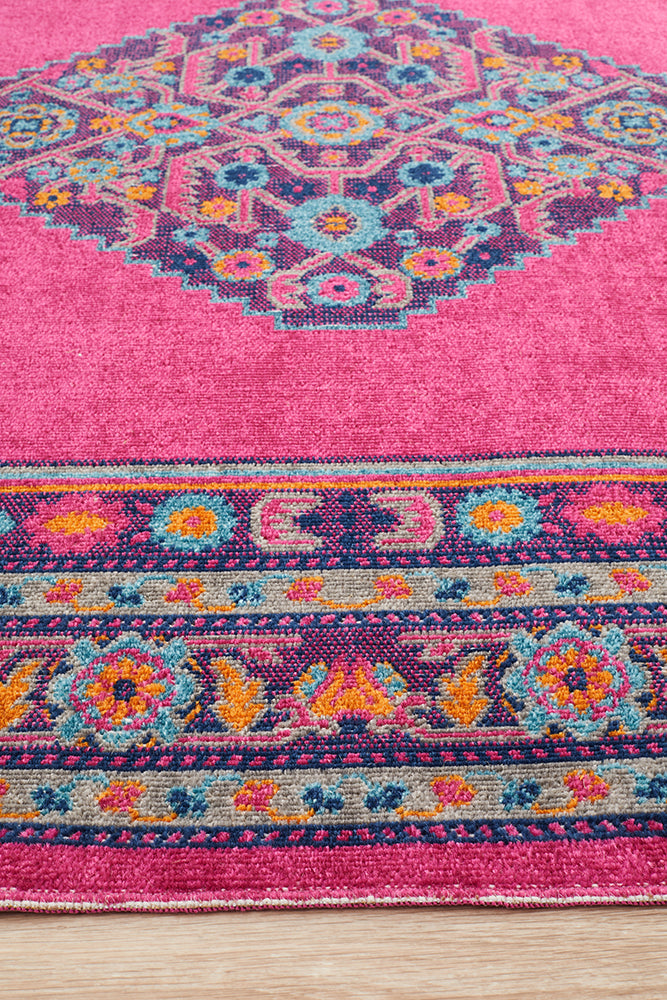 Hot Sale! Diamond Pink Eternal Whisper Area Rug with Vintage Look