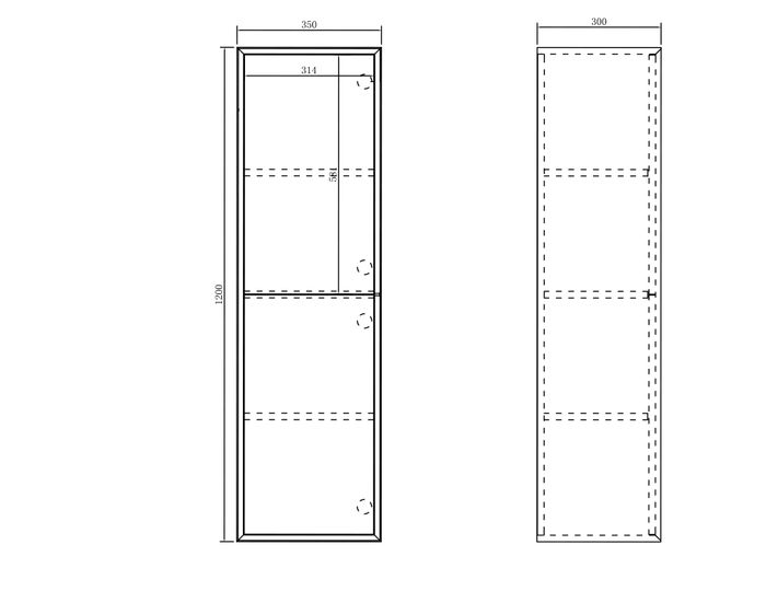 Noosa Wall - Hung Tall Boy in Stunning Matte White