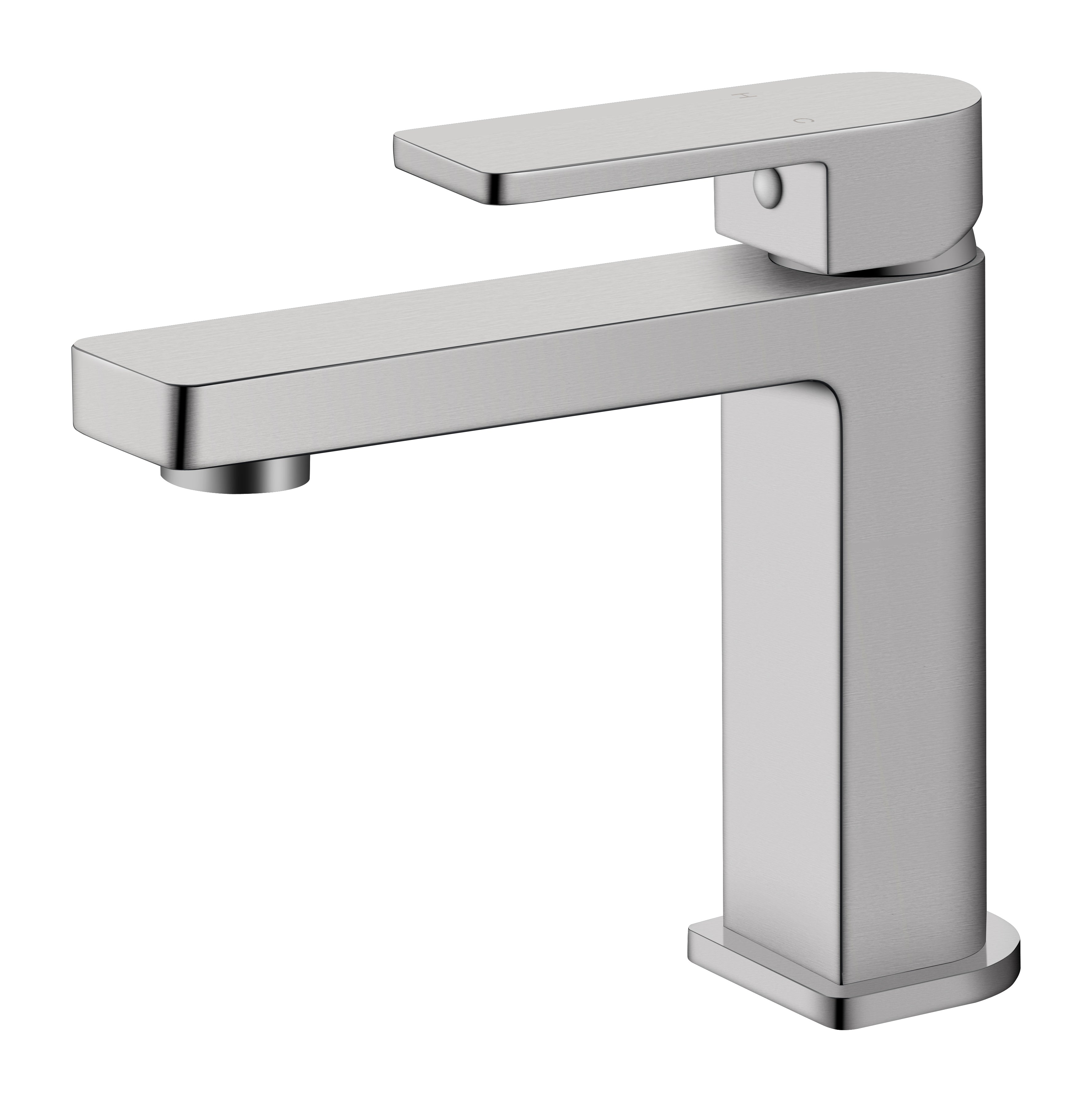 Hot Sale! Flores Basin Mixer in Brushed Nickel Finish for Bathroom