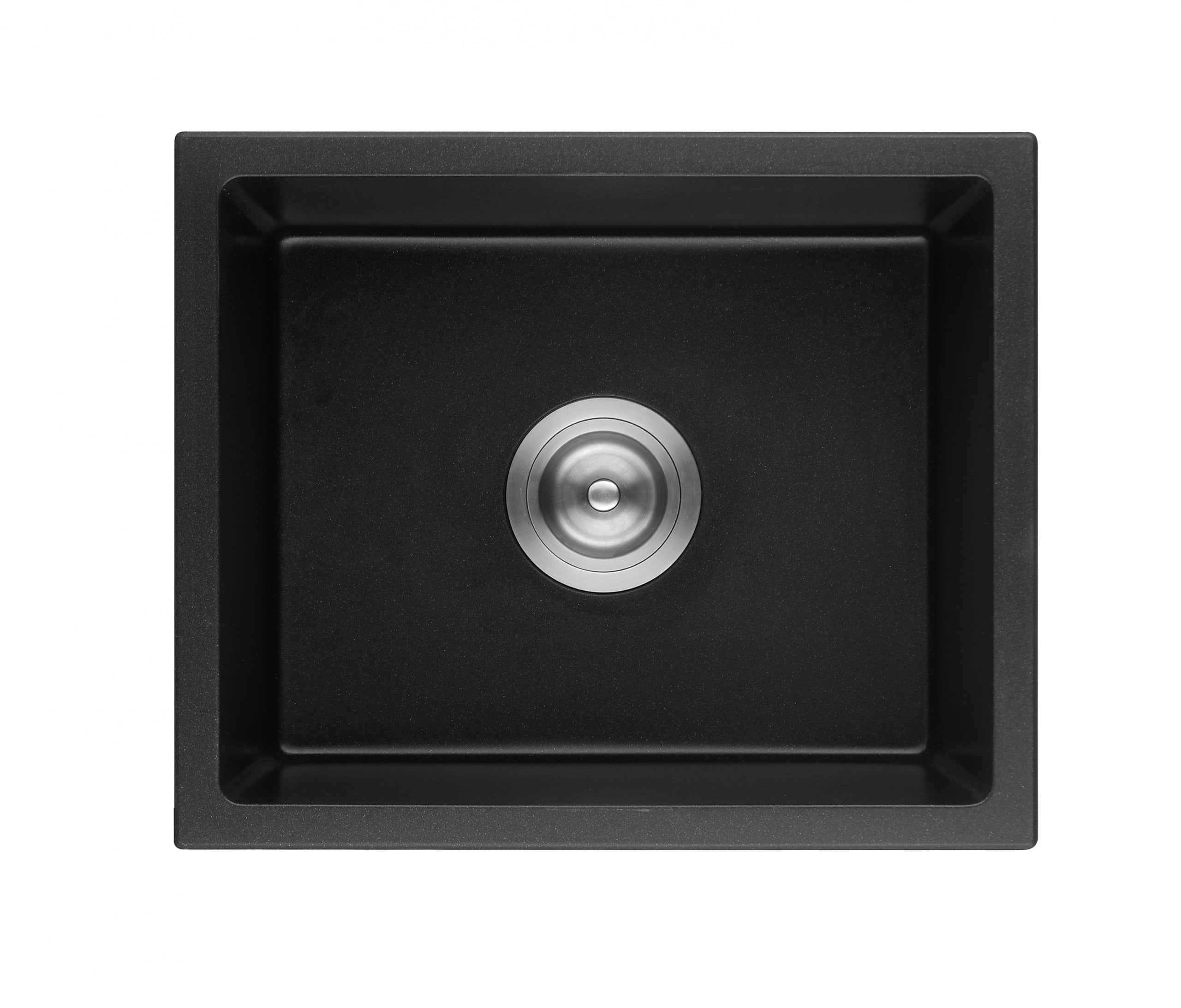 Hot Sale! POS Matte Black Quartz Undermount Single Kitchen Sink 432x432x246