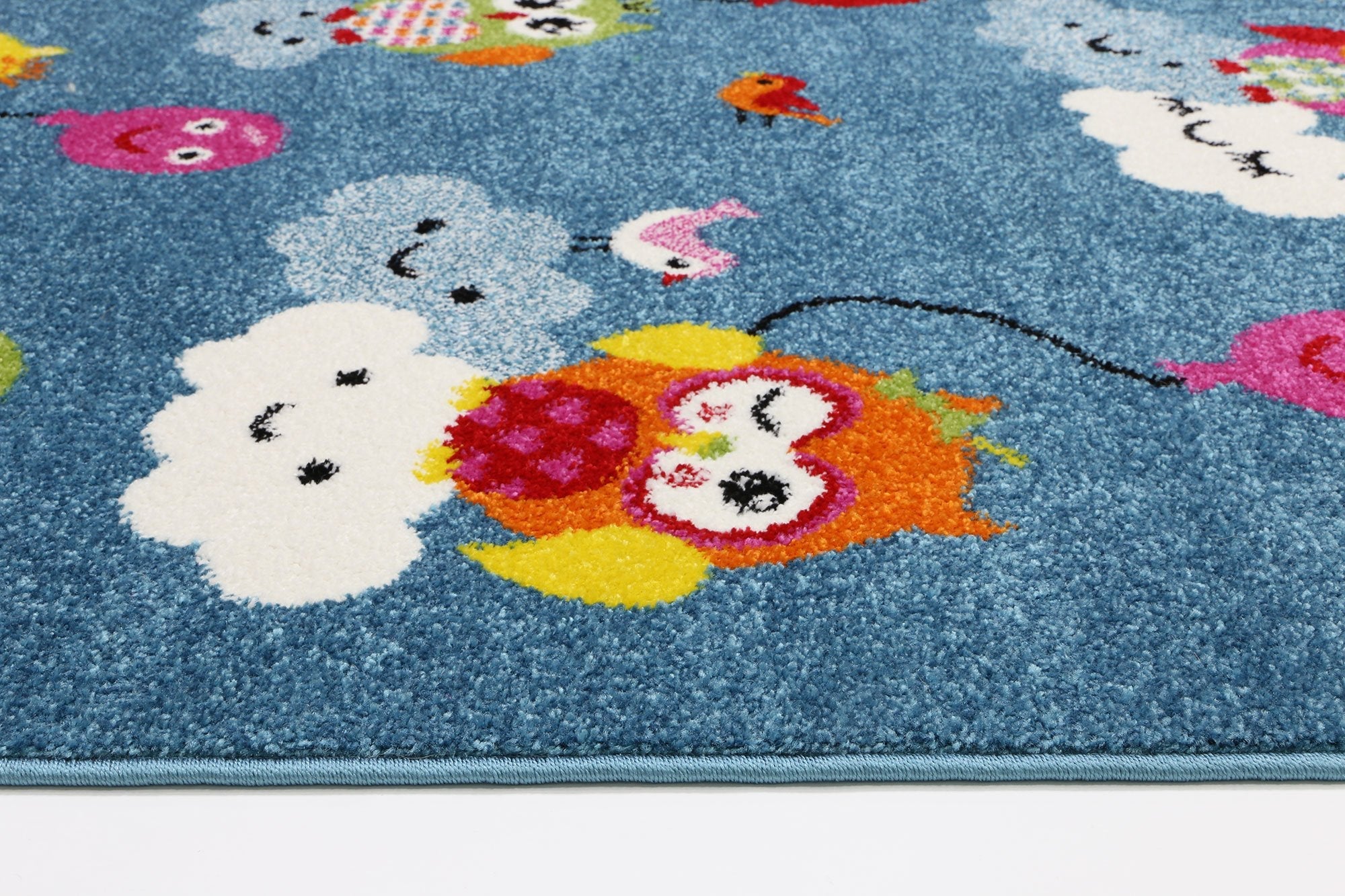 Super Deal! Nova Blue Owl Balloon Rug for Kids