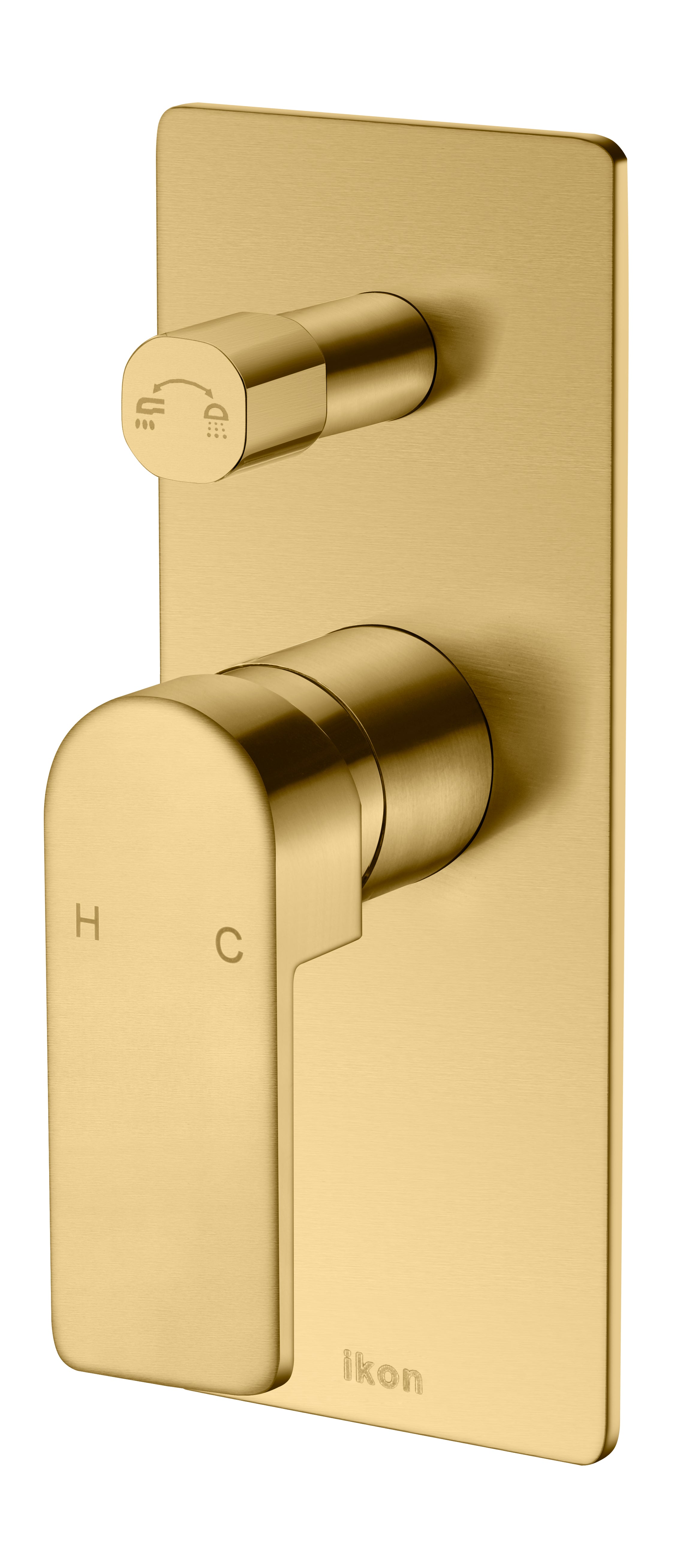 Hot Deal: Flores Brushed Gold Wall Mixer with Diverter