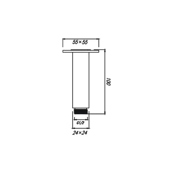 Hot Sale! Eric Chrome Ceiling Shower Arm