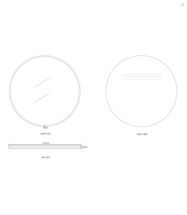 Hot Sale! 700x700mm London Style Round Mirror with Brushed Gold Finish