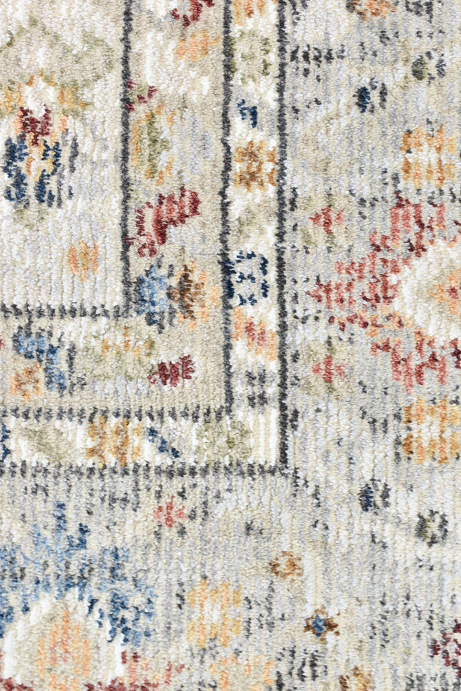 Trendy Medina Polypropylene Cream Rug with Floral Design 0A156A