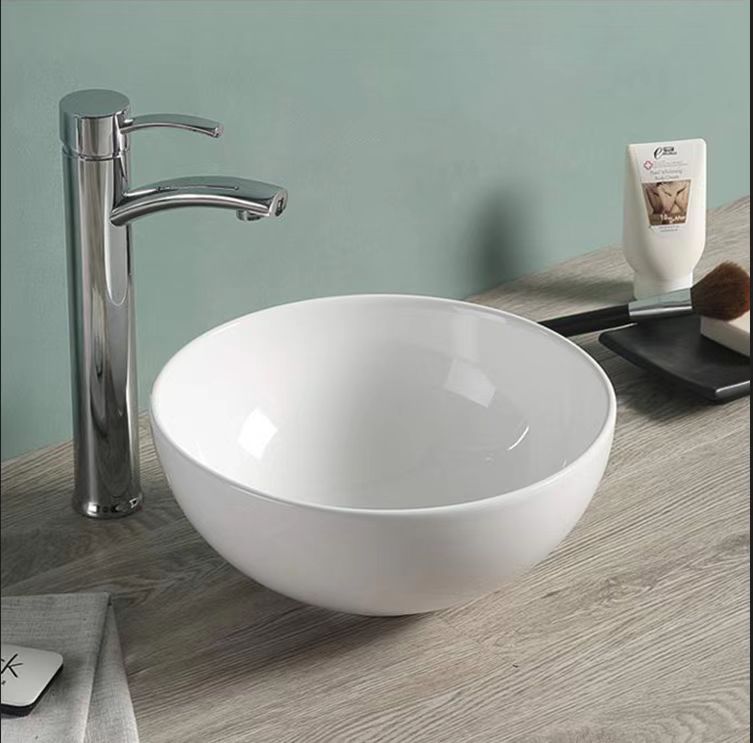POSEIDON Round Ultra Slim White Ceramic Basin (325x325x140)