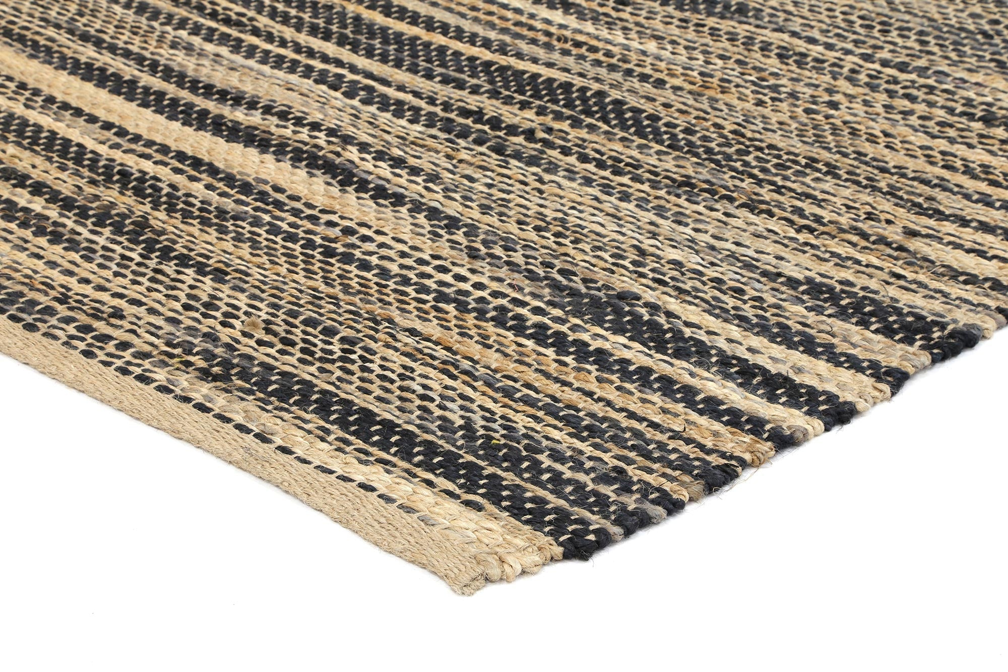 Hot Sale! Malmo Natural Jute Area Rug with Grey Stripes