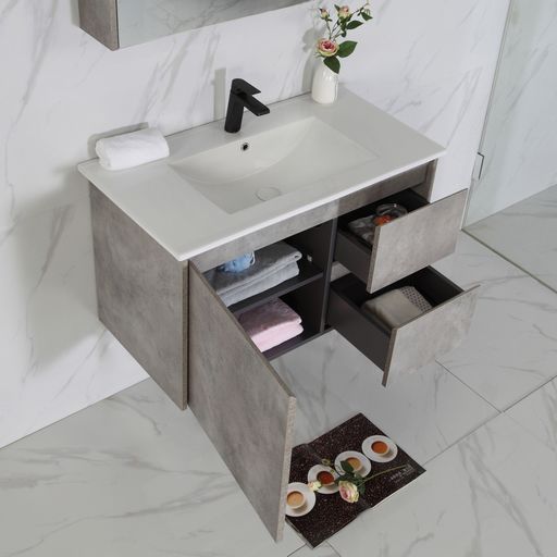 LOLA Grey Wall Hung Vanity - All Sizes Available