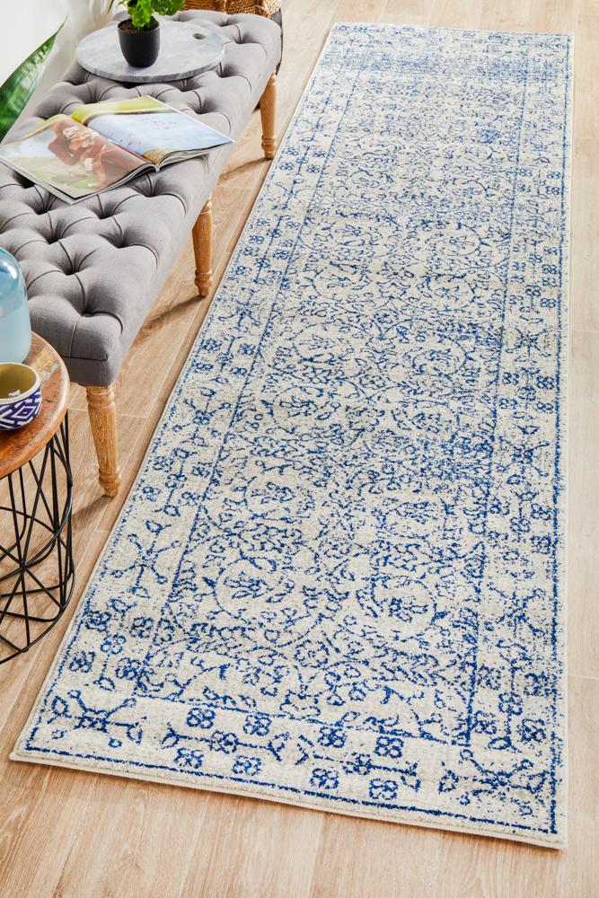 Sale! Evoke Transitional Runner Rug in Whisper White for High-Traffic Areas