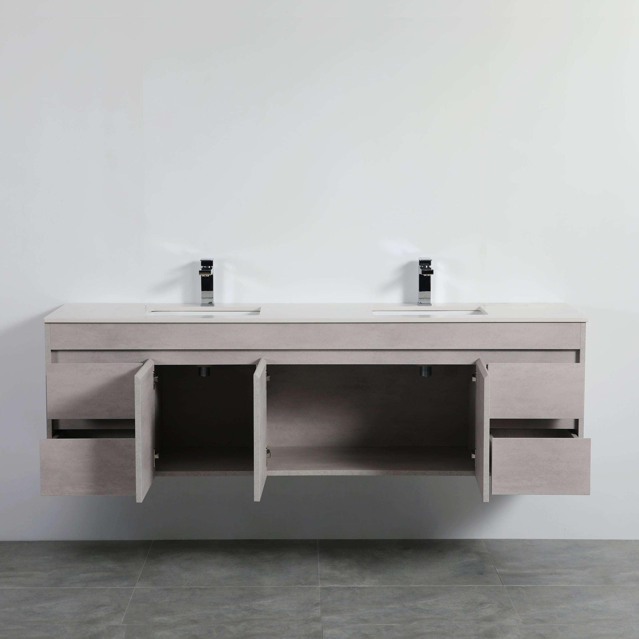 Contemporary Poseidon Nova 1800mm Plywood Wall - Hung Vanity Cabinet Only