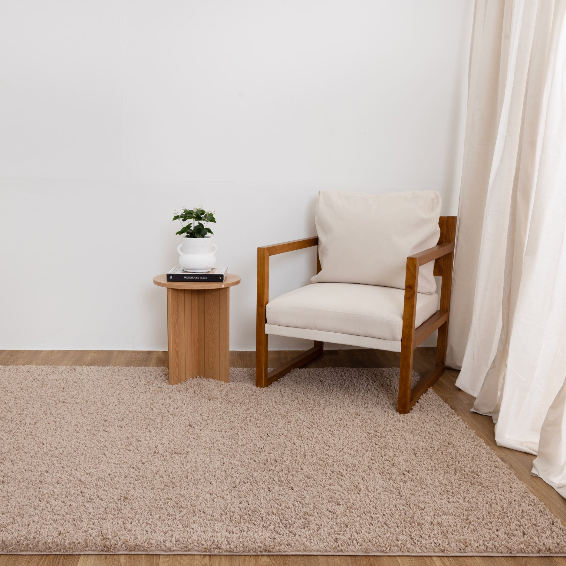 Get Cozy with Florence Shaggy Light Beige Machine-Made Polypropylene Rugs