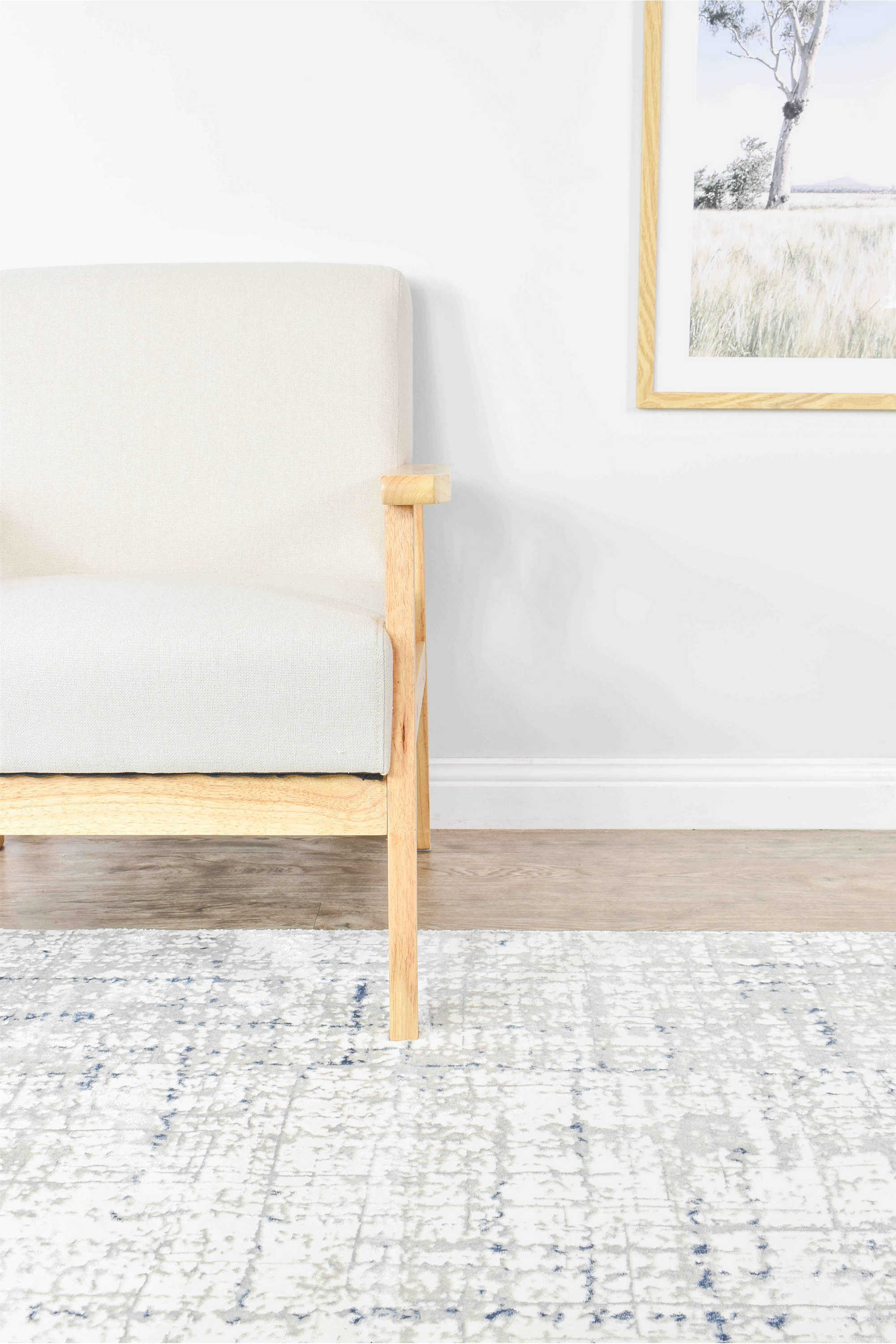 Harmonia Tiger White Runner Rug - Soft & Elegant
