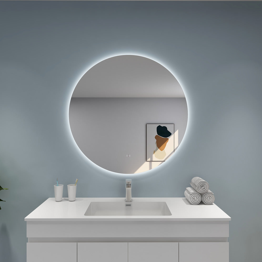 Hot Sale! Poseidon LED Backlit Round Mirror in 600/700/800/900 Sizes