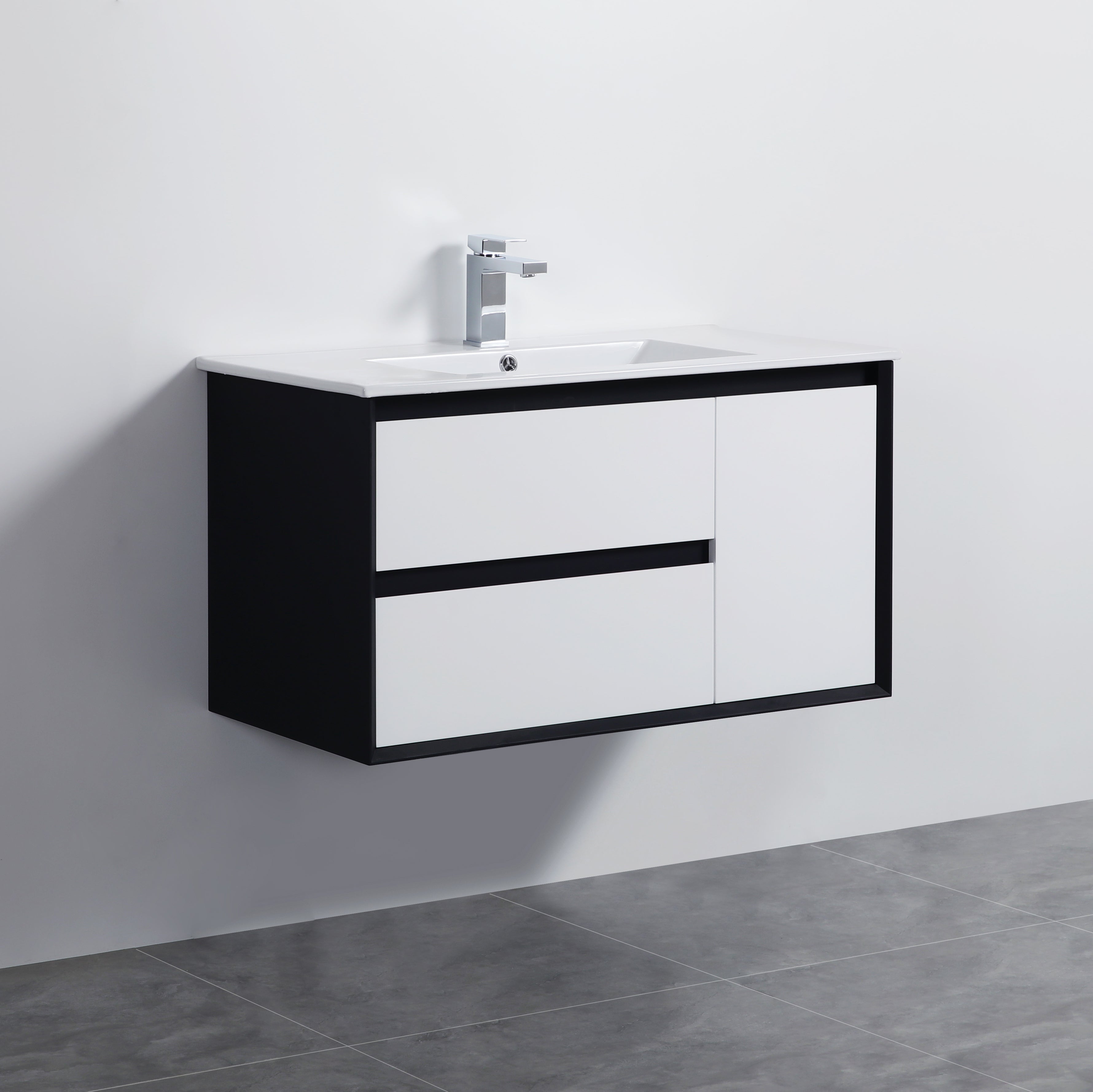 PETRA 900mm Wall - Hung PVC Vanity: Stylish Bathroom Upgrade