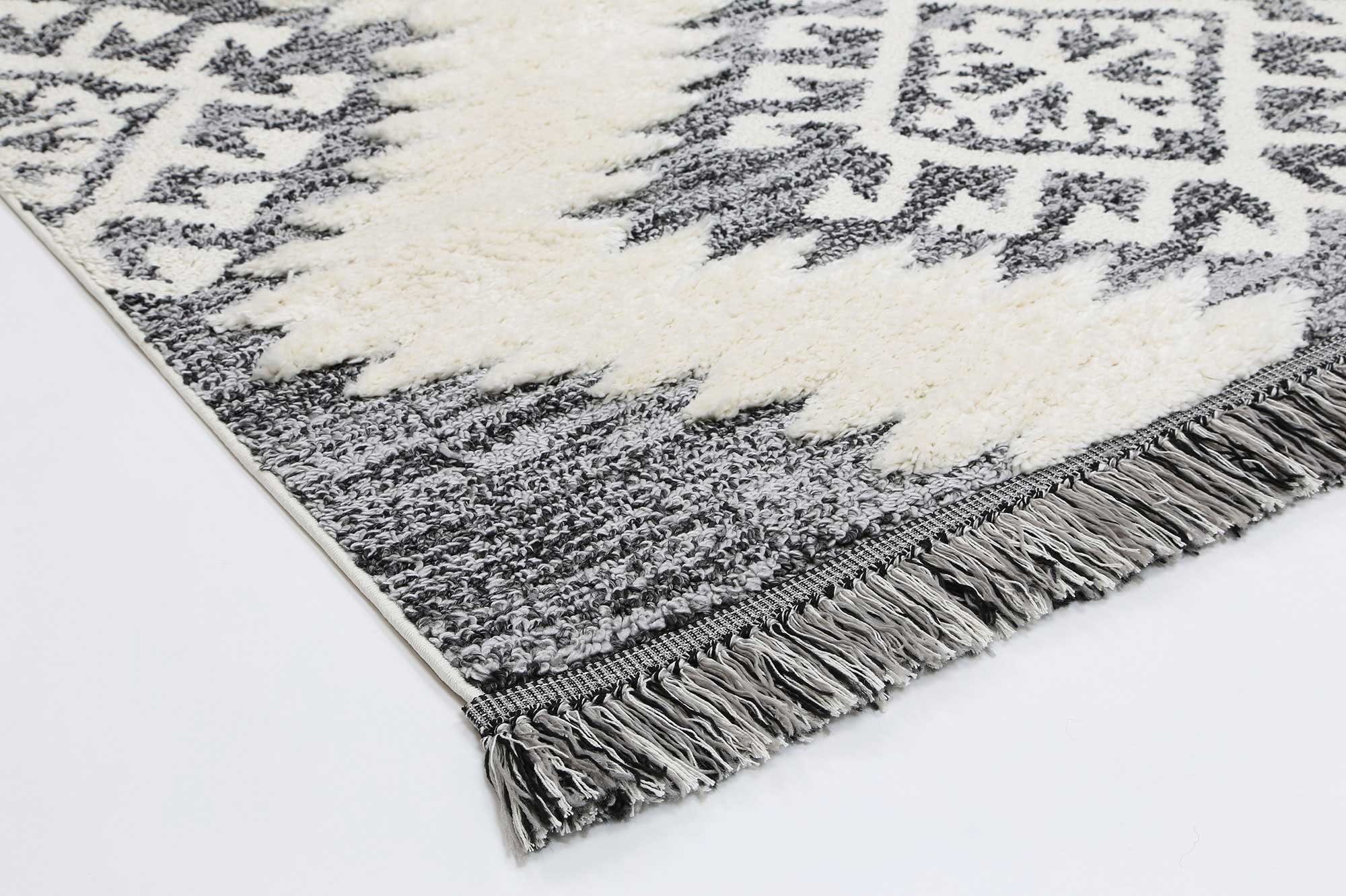 Hot! Mono Tribal Anthracite Cream Rug
