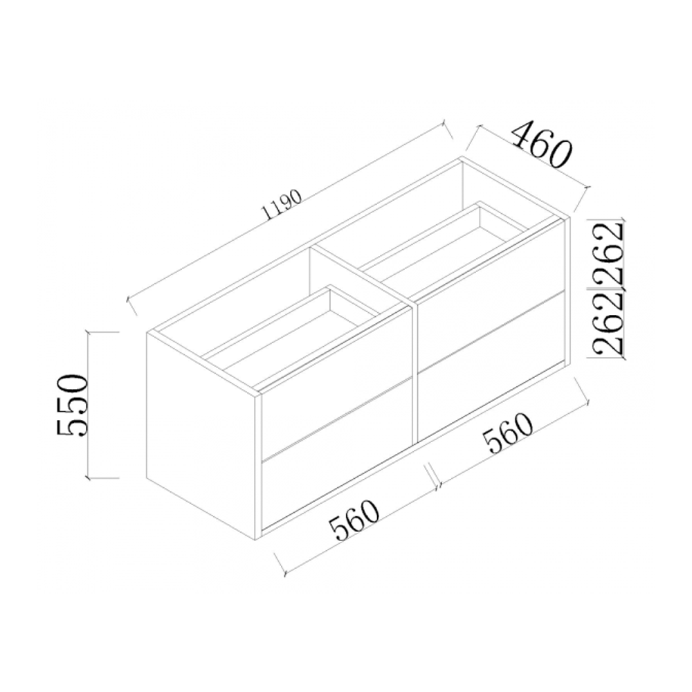1200mm Gargano Wood Grain Wall-Hung Vanity with Modern Design