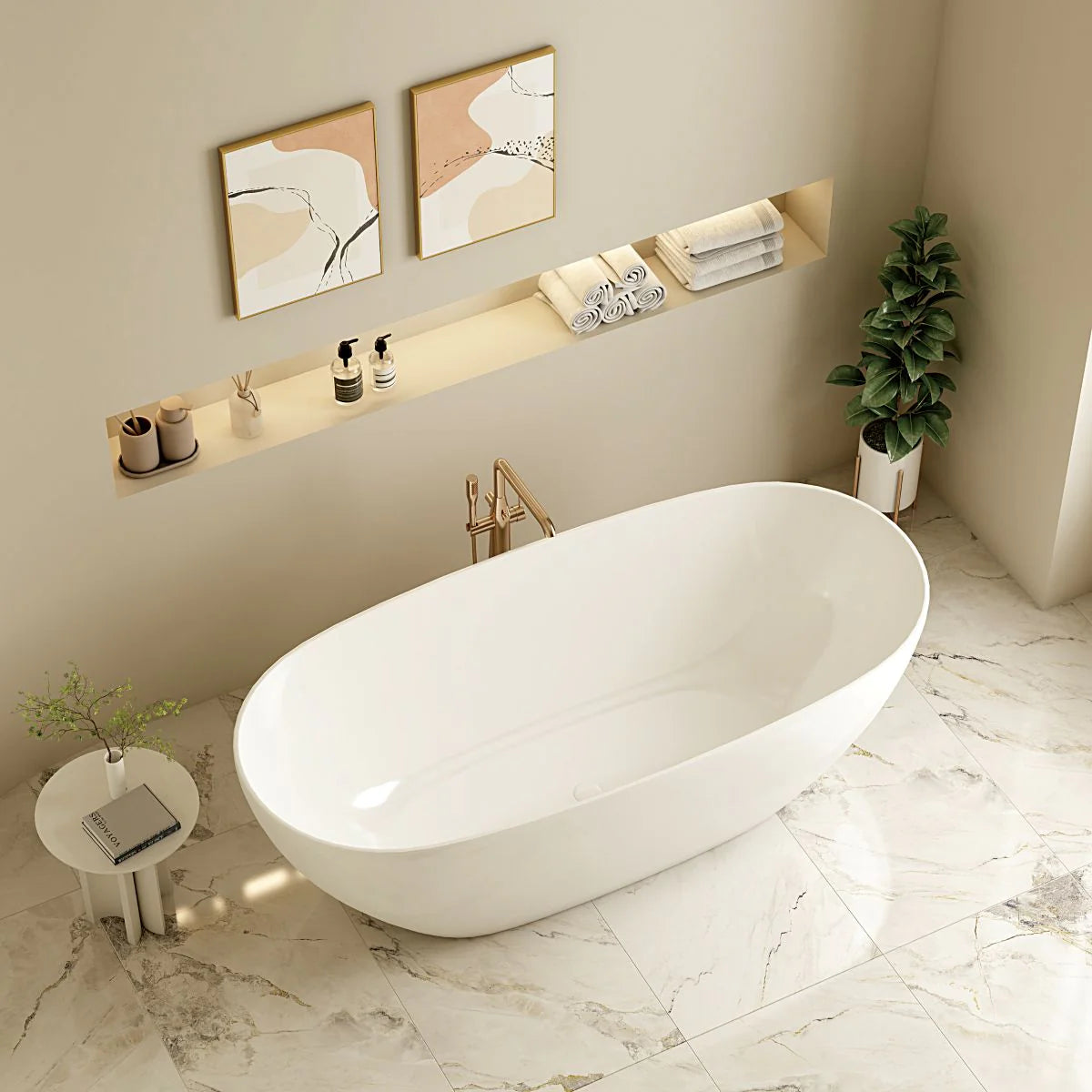 Get Luxury: 1500mm PILATO Freestanding Bathtub in Matt White Finish