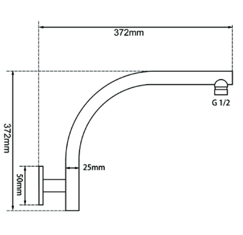 PENTRO Brushed Yellow Gold Wall - Mounted Shower Arm: 15 - Year Warranty!