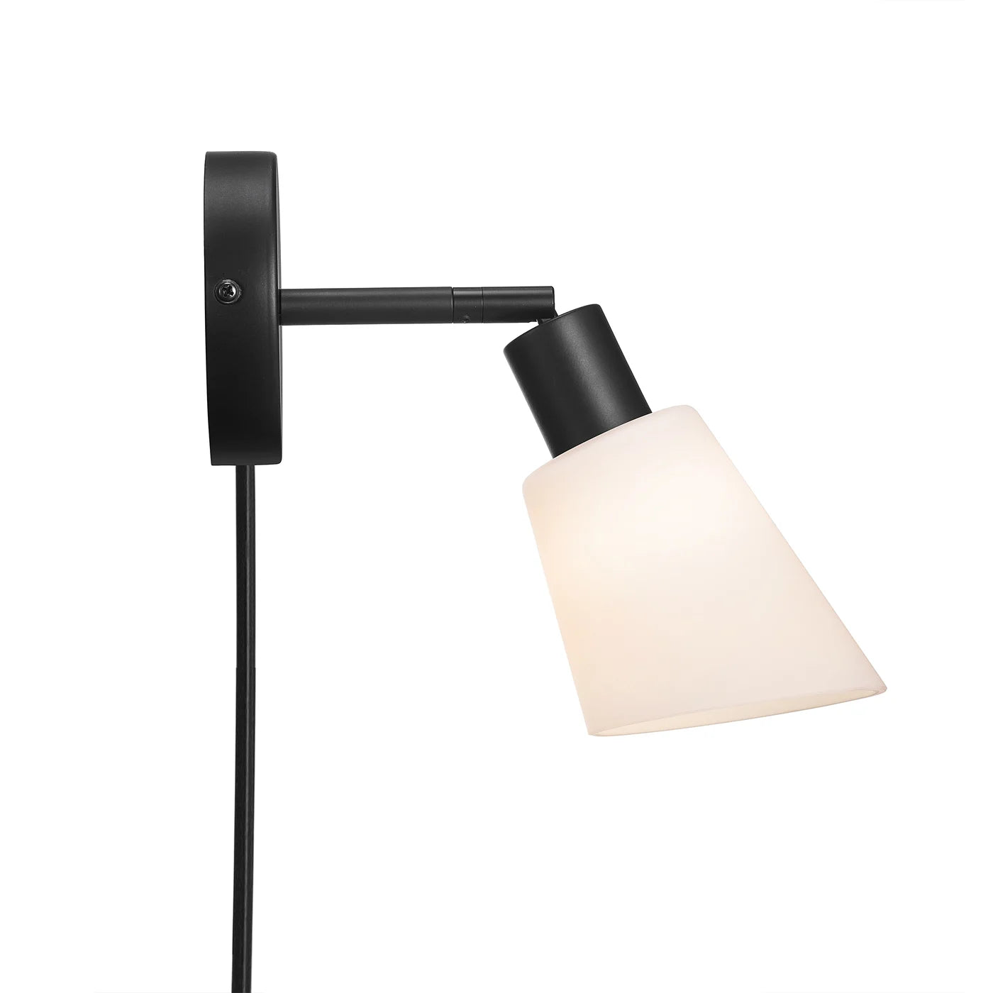 Nordlux Molli Black Wall Light with Adjustable Head and Diffused Lighting