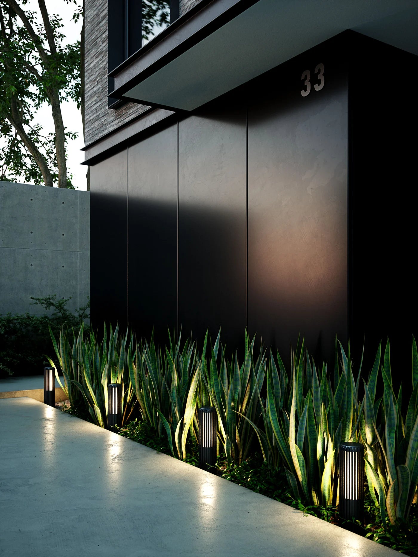 Aludra 45 Black Compact Outdoor Garden Light with Stunning Light Effect