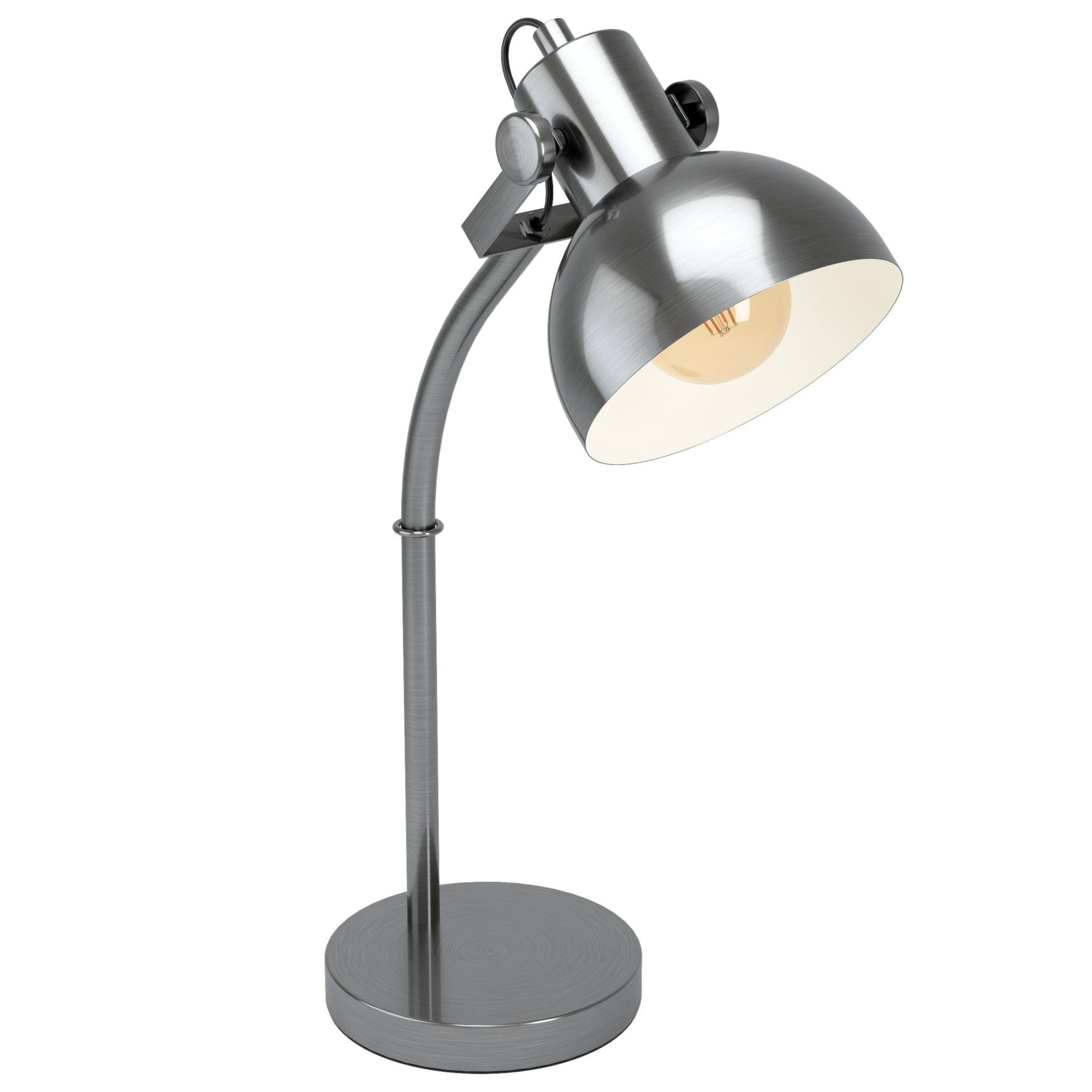 Hot Sale! LUBENHAM 1 Industrial-Style Antique Nickel Table Lamp for Elegant Rooms