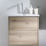 Hot! GARGANO 600mm Wood Grain Wall - Hung Vanity