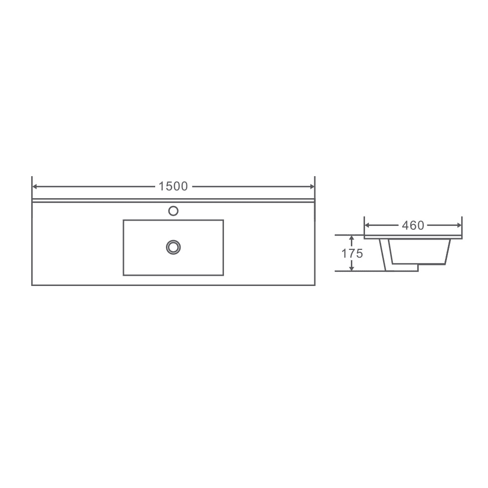 HERA Black Oak Wall-Hung MDF Vanity Cabinet - All Sizes Available