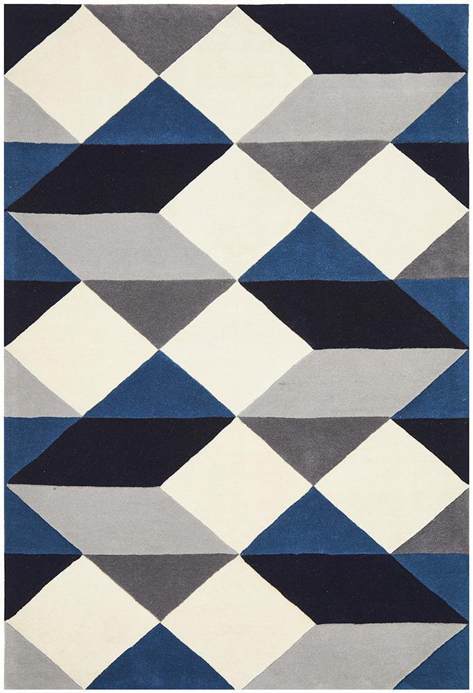Exquisite Matrix 904 Hand - Tufted 100% Pure Wool Steel Rug