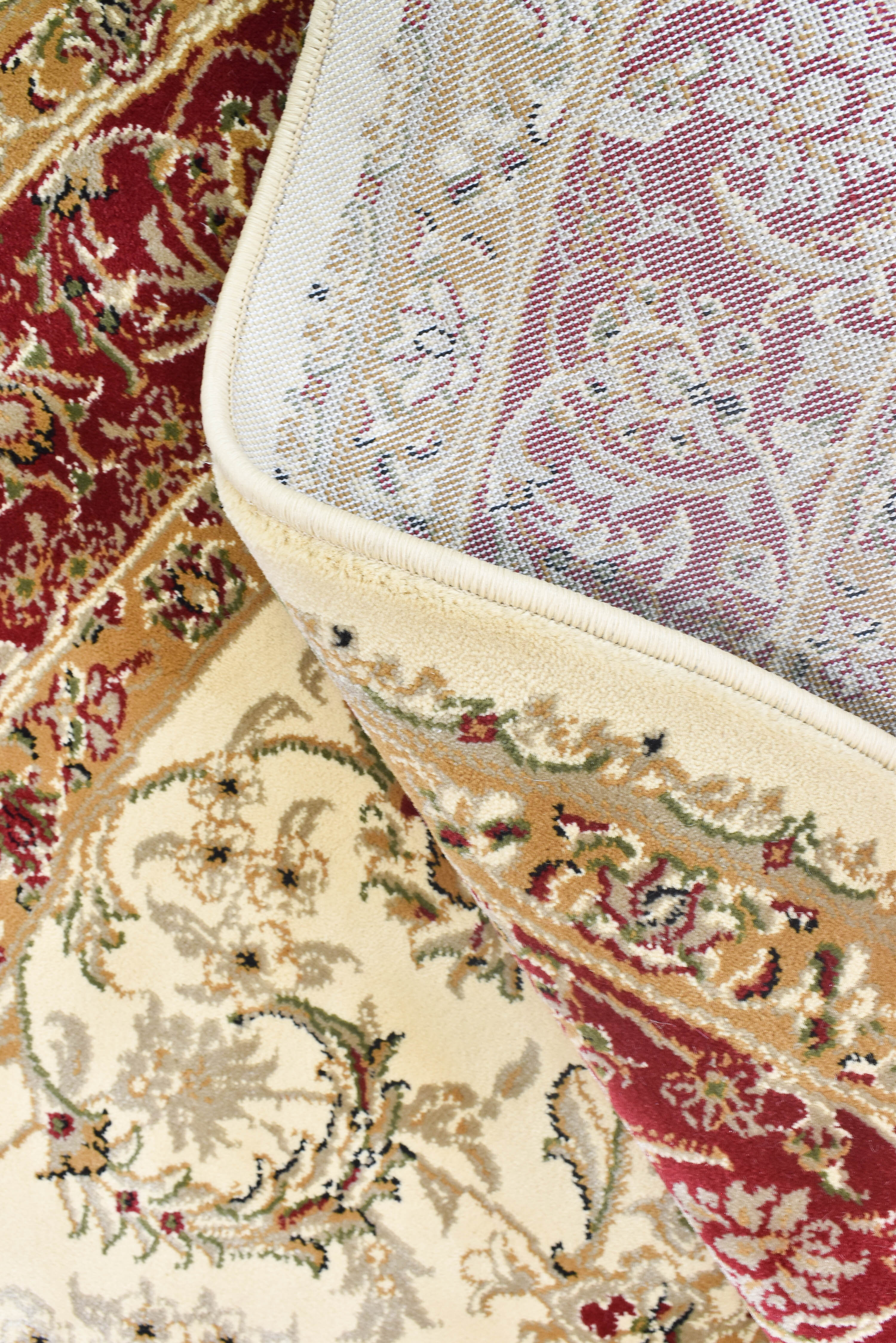 15-inch Cream Red High - quality Granada Runner Rug