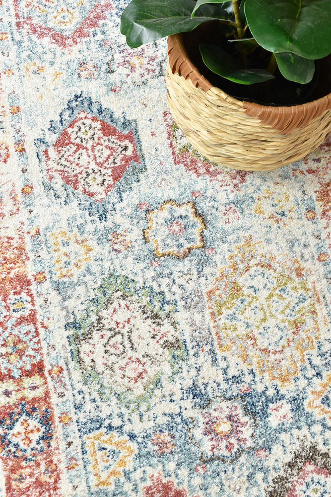 Grey Turkey-Made Machine-Woven Polypropylene Morocco 0414A Tile Rug