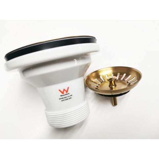 Hot Deal! 90/114mm Gold Kitchen Sink Strainer Waste