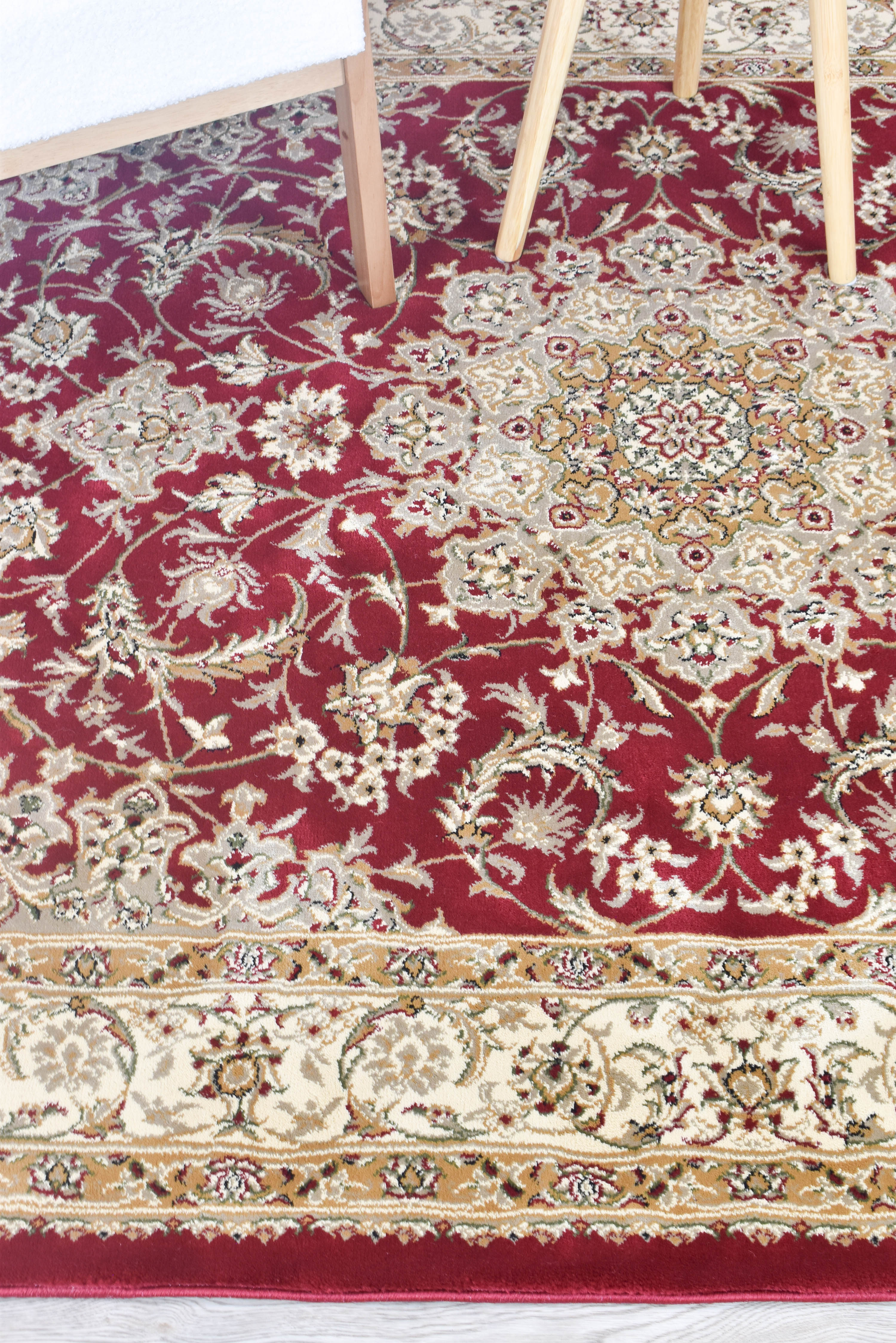 Exquisite 15-inch Red Granada Traditional Turkish Rug