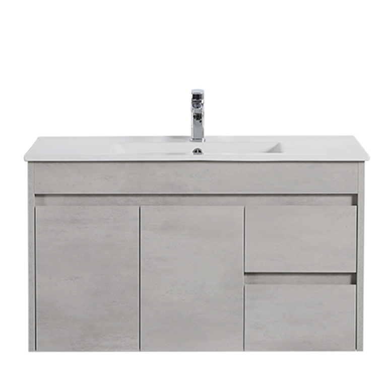 Poseidon Nova Grey Concrete Plywood Wall - Hung Vanity 900mm