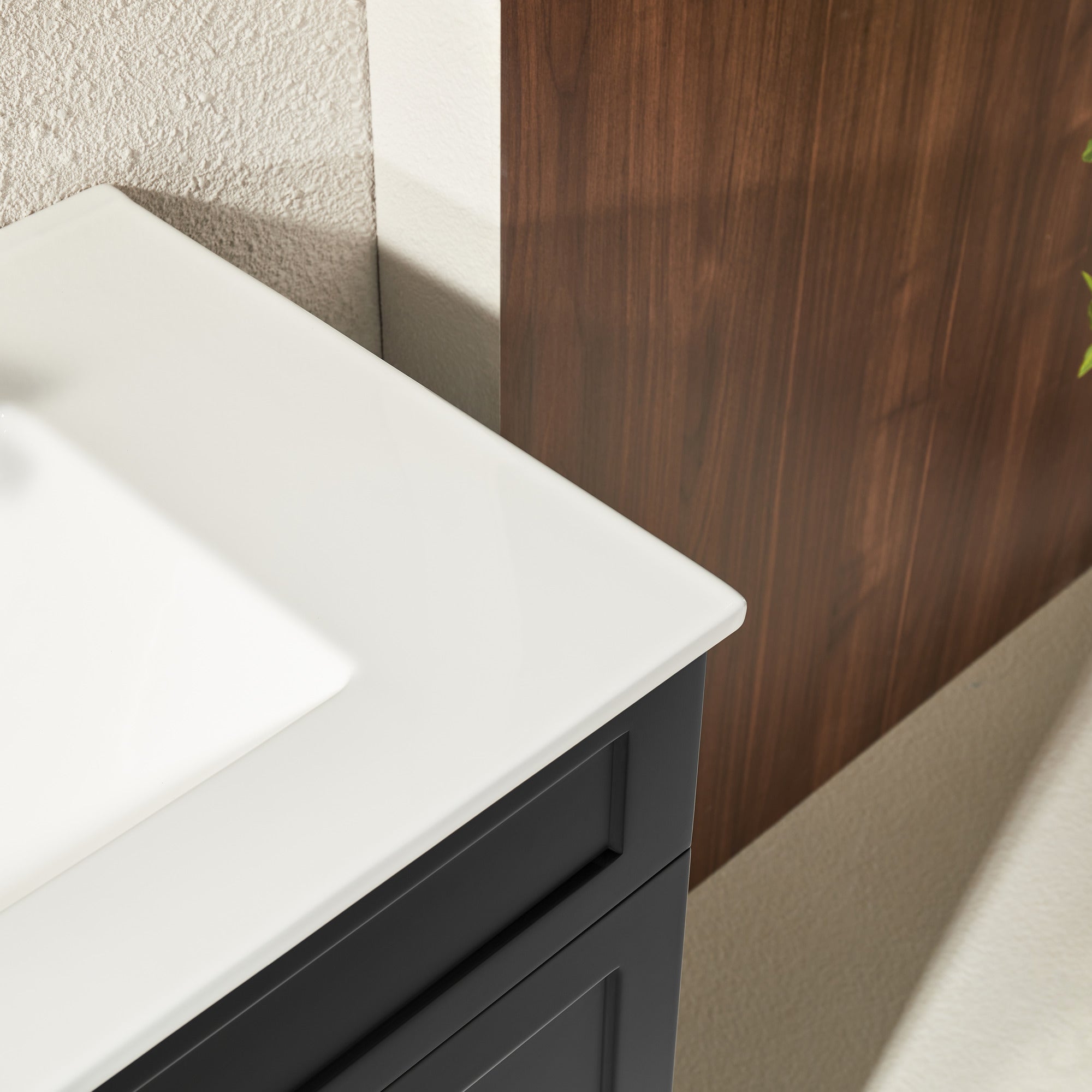 750mm Matte Black Harrington PVC Floor Cabinet Vanity - Perfect for Bathroom Decor