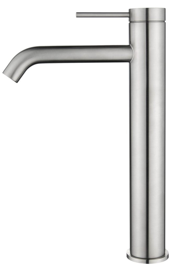 Brushed Nickel Mica Tall Basin Mixer - Elegant and Functional