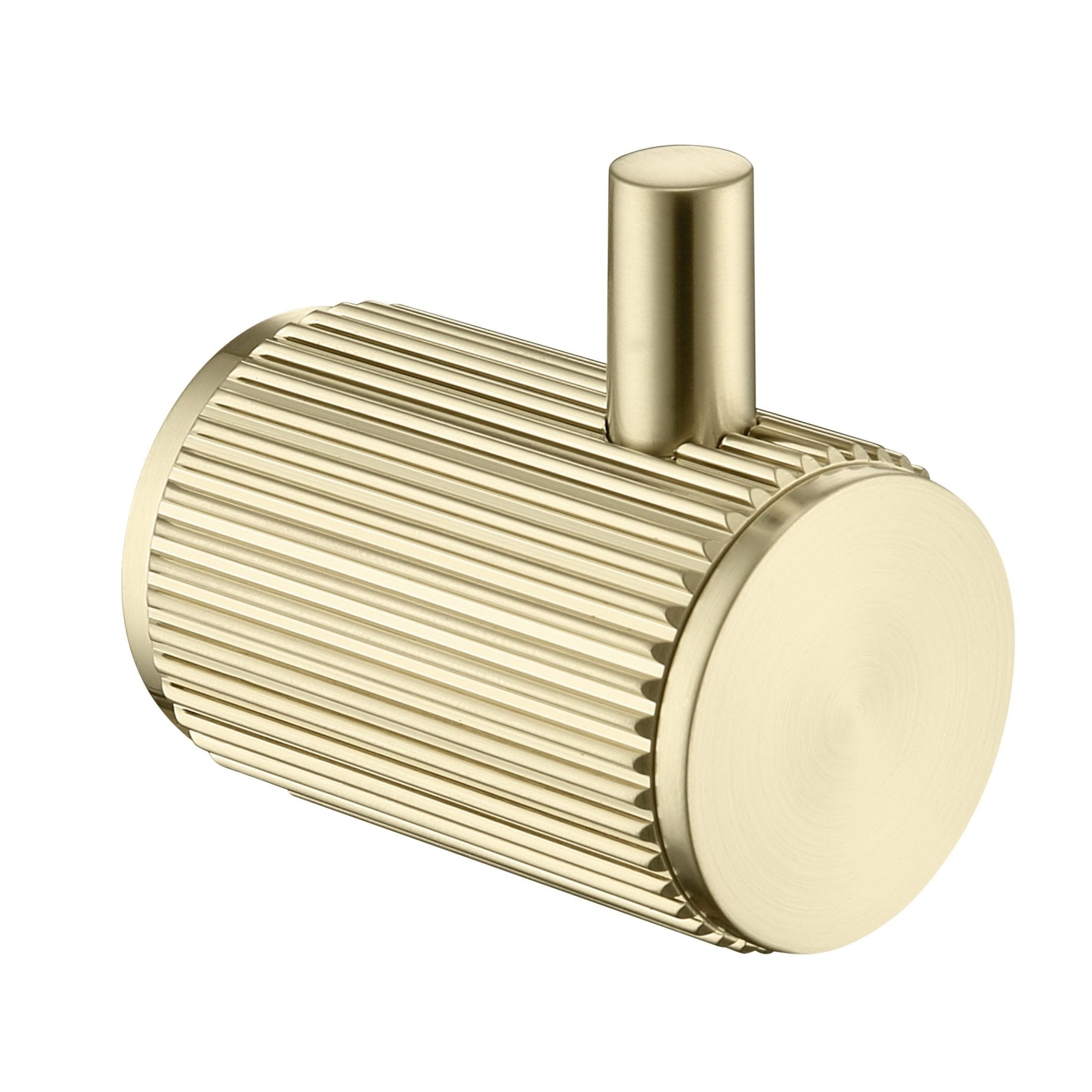 French Gold Mica Fluted Robe Hook for Elegant Bathroom Decor