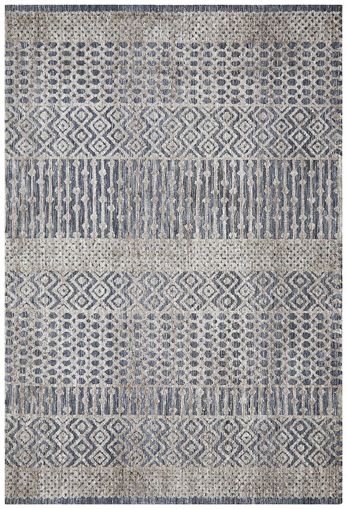 Hot Deal! Levi Corey Navy Grey Luxury Rug