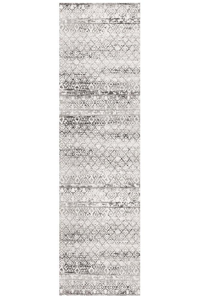 Oasis Zakira Tribal Runner Rug in Dark Grey Shade