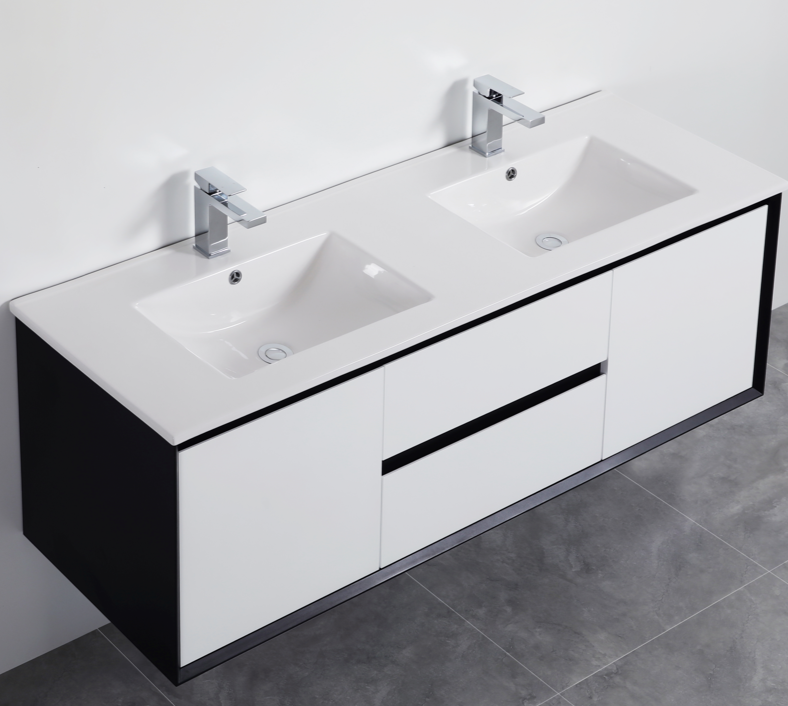 PETRA 1200mm Wall-Hung Bathroom Vanity with Single/Double Bowls - Stylish and Durable!