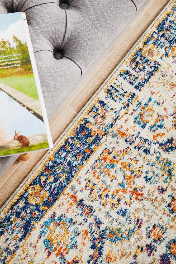 Hot Sale! Evoke Peacock Ivory Transitional Power - Loomed Runner Rug