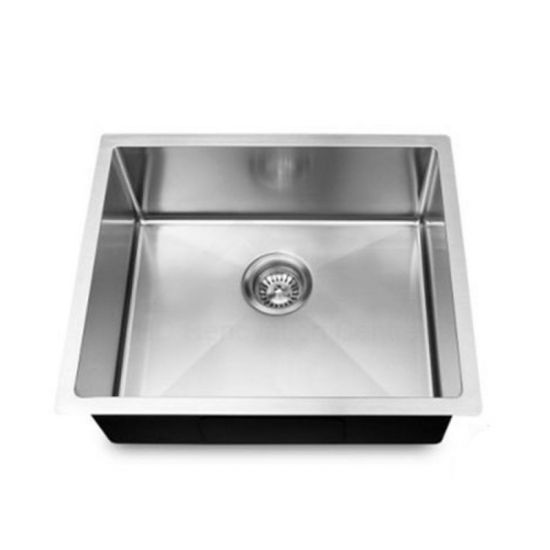 Upgrade Now! 440x440x205mm Chrome Stainless Steel Single Bowl Kitchen Sink for Durable Use